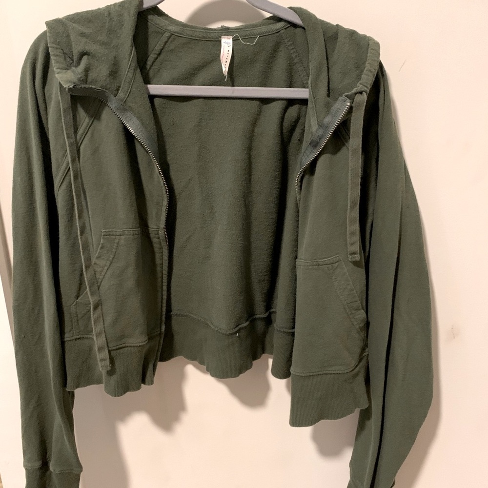 Free People Cropped Hoodie